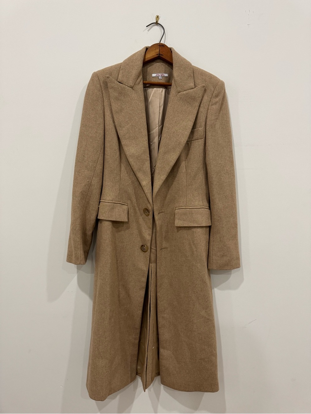 Alvin Valley Camel Tan Tailored Trench Coat